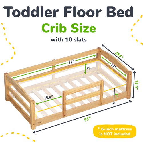 Floor Bed - Crib Size Ocodile.com