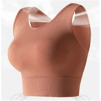 Sizzling Sports Bra For Women Solid Yoga Top Fitness Pad Bra Girl Active Wear Workout Running Sportswear Breathable Soft Bra