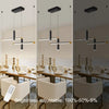 Sleek Linear Pendant Light with Adjustable Height for Kitchen Island