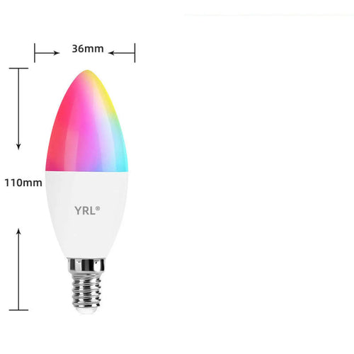 Smart LED Lamps | E14 RGB CW WW Dimmable Bulb with Voice Control