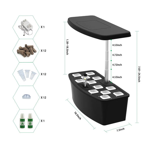 Smart Plant Grow Light Indoor with 12 Holes for Easy Planting