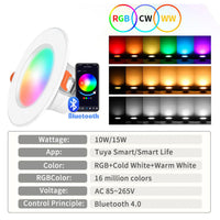 Smart RGB Bluetooth Ceiling Light 10W/15W with Tuya App Control