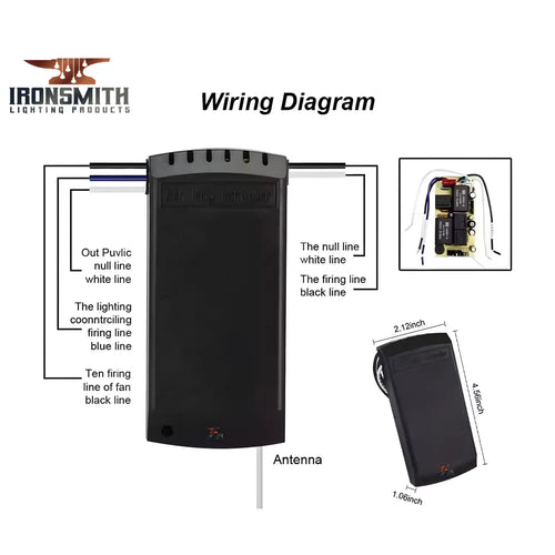 Smart Wifi Enabled 3-in-1 Universal Ceiling Fan Remote Control Kit