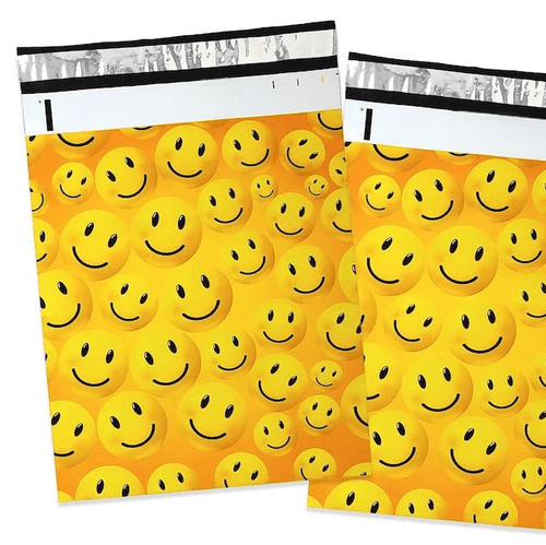 Smiley Face Poly Mailers Size 10x13 Emoji Shipping Bags
