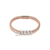Snake Coiled Bangle Bracelet Gold Plated Crystal Accents
