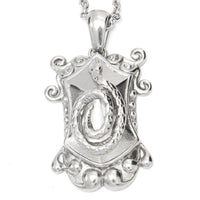 Snake Shield Pendant Necklace Gothic Serpent Jewelry