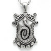 Snake Shield Pendant Necklace Gothic Serpent Jewelry