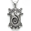 Snake Shield Pendant Necklace Gothic Serpent Jewelry