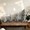 Snow Flocked Artificial Christmas Trees Realistic Mini Holiday Home Decor