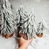 Snow Flocked Artificial Christmas Trees Realistic Mini Holiday Home Decor
