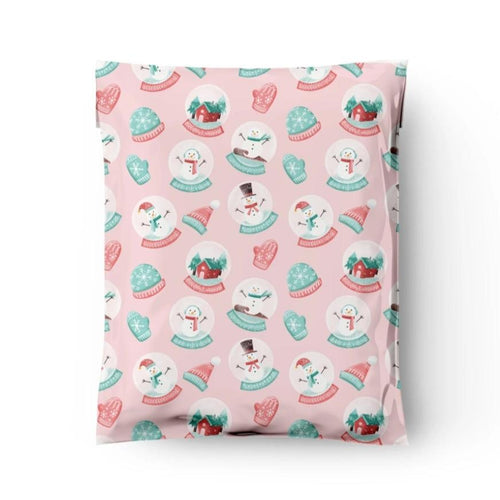 Snow Globe Poly Mailers Size 10x13 Christmas Shipping Bags