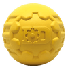 Industrial Dog Ball Rubber Chew Toy for Heavy Chewers | Yellow | USA Made | SodaPup
