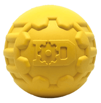 Industrial Dog Ball Rubber Chew Toy for Heavy Chewers | Yellow | USA Made | SodaPup