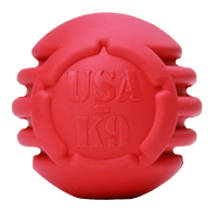 USA-K9 Stars and Stripes Rubber Dog Toy | K9 Handler Reward Toy | Red | USA Made