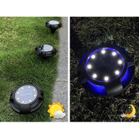 Solar Ground Lights with Bright LEDs for Garden and Pathways
