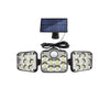 Solar Lamp Outdoor Flood Light with Motion Sensor, 3 Heads, IP65 Waterproof