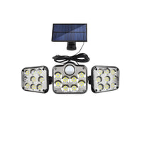 Solar Lamp Outdoor Flood Light with Motion Sensor, 3 Heads, IP65 Waterproof