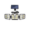 Solar Lamp Outdoor Flood Light with Motion Sensor, 3 Heads, IP65 Waterproof
