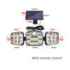 Solar Lamp Outdoor Flood Light with Motion Sensor, 3 Heads, IP65 Waterproof