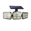 Solar Lamp Outdoor Flood Light with Motion Sensor, 3 Heads, IP65 Waterproof