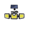 Solar Lamp Outdoor Flood Light with Motion Sensor, 3 Heads, IP65 Waterproof