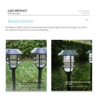 Solar LED Light for Garden with Modern Stripe Design for Outdoors