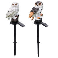 Solar Powered Owl LED Light for Pathways, Resin Outdoor Decor - Dont Use
