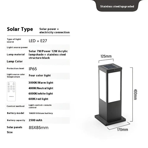 Solar Powered Yard Light for Stylish Outdoor Illumination