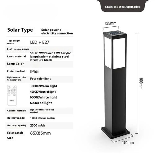Solar Powered Yard Light for Stylish Outdoor Illumination