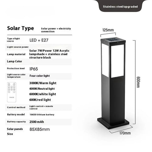 Solar Powered Yard Light for Stylish Outdoor Illumination