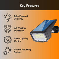 Solar Spot Lights Outdoor with Spike - 2 Pack
