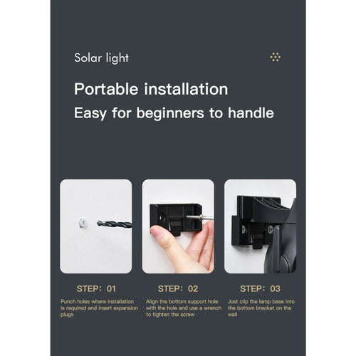 Solar Wall Lights for Outside with Waterproof & Motion Sensor
