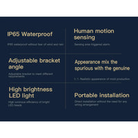 Solar Wall Lights for Outside with Waterproof & Motion Sensor
