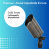 Solid Brass Adjustable Outdoor Spotlights with 5 MR-16 LED Bulb
