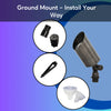 Solid Brass Adjustable Outdoor Spotlights with 5 MR-16 LED Bulb