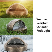 Solid Brass Half Moon Puck Light Fixture