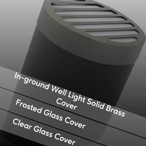 Solid Brass Louvered PAR36 In-ground Well Light Cover Kit