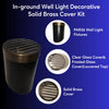 Solid Brass Louvered PAR36 In-ground Well Light Cover Kit