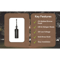 Solid Brass MR16 Hanging Light Fixture
