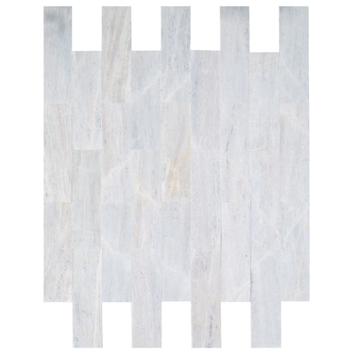 Solto White Marble Tile Honed Floor and Wall Tile 6"x24" - Livfloors Collection