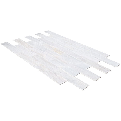 Solto White Marble Tile Honed Floor and Wall Tile 6"x24" - Livfloors Collection