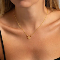 Elegant Bow Pendant Necklace