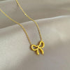 Elegant Bow Pendant Necklace