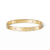 Elegant Diamond Screw Bangle Bracelet