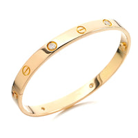Elegant Diamond Screw Bangle Bracelet