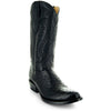 Men's Black Ostrich Print Cowboy Boots (H7002)