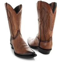 Men's Snip Toe Cowboy Boots Tan (H50030) | Soto Boots