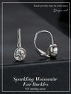 1CT Moissanite Drop Dangle Earrings 925 Sterling Silver Wedding Bridal Gift