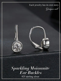 1CT Moissanite Drop Dangle Earrings 925 Sterling Silver Wedding Bridal Gift
