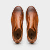 65-225-CGN SPETTACOLARE Italian Pebble Grain Calfskin Sneakers Cognac